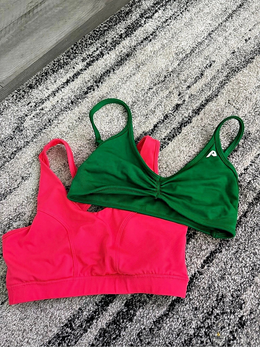 Alphalete & TEK GEAR Women's Sports Bra Set Green & Pink Size Medium